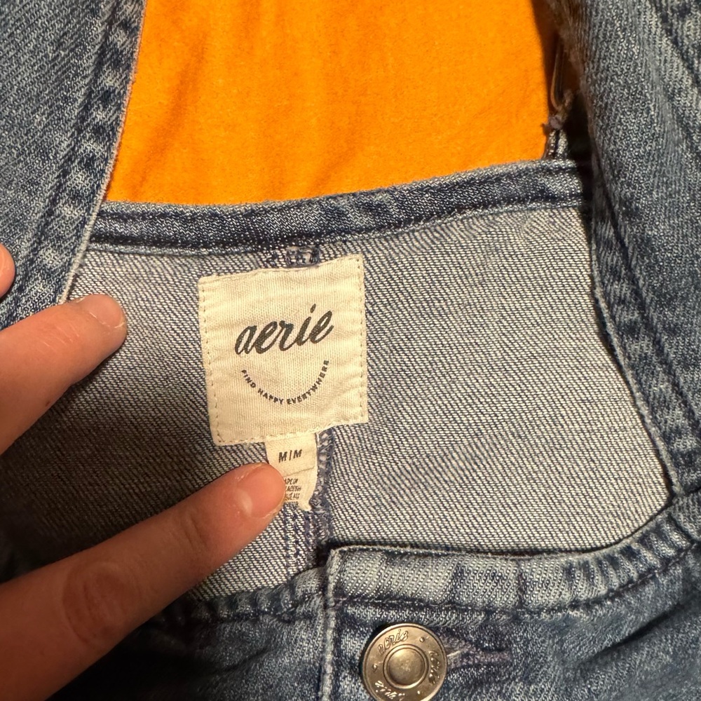 Aerie Blue Denim Women's Overalls/Jumpsuit - Picture 4 of 5